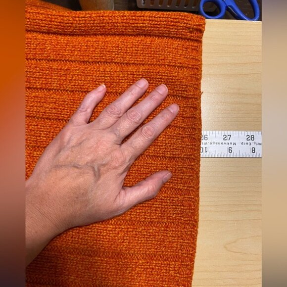 VTG 90s Abercrombie & Fitch Lambswool Turtleneck Sweater, Orange, Men’s L - Picture 7 of 7